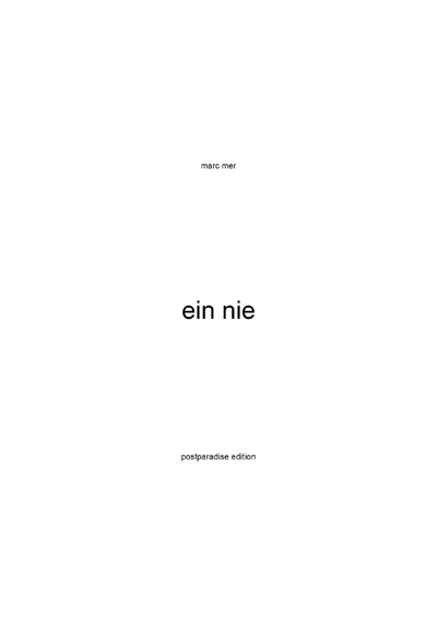 marc mer, ein nie, ppe 2015, ebook, cover      copyright: postparadise | vg bildkunst